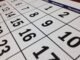 Calendrier affiché avec cases numérotées et jours de la semaine